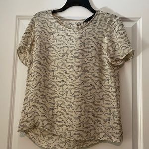 Marc by Marc Jacobs cream patterned silk blouse
